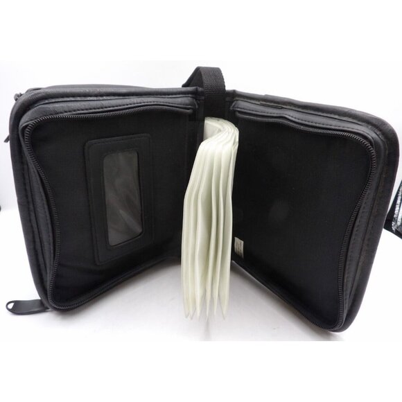 Sound Dimensions- CD Bag- PVC/ Leather Adjustable Strap- Black- Holds 12 CDs - Picture 2 of 6
